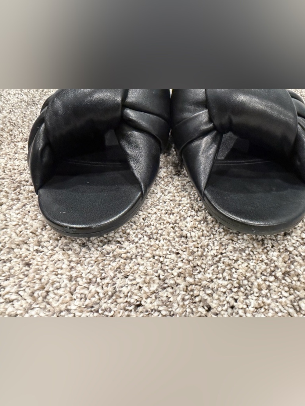 Balenciaga Puffy Slides Sandals Nappa Smooth Black EU 40.5 - Picture 4 of 6